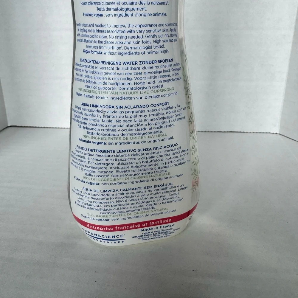 New Mustela No Rinse Soothing Cleansing Water Very Sensitive Skin 10.14 oz Baby - Picture 8 of 13